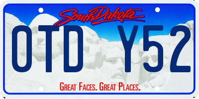 SD license plate 0TDY52