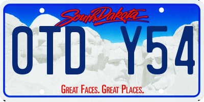 SD license plate 0TDY54
