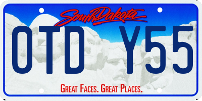 SD license plate 0TDY55