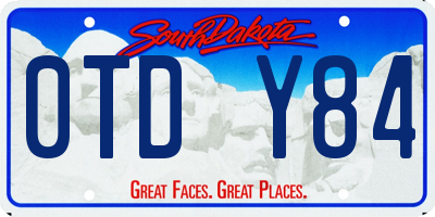 SD license plate 0TDY84