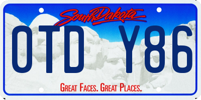 SD license plate 0TDY86