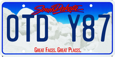 SD license plate 0TDY87