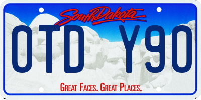SD license plate 0TDY90