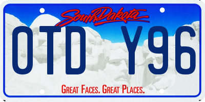 SD license plate 0TDY96