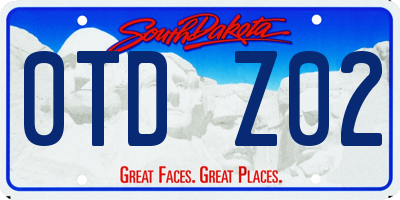 SD license plate 0TDZ02