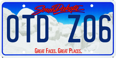 SD license plate 0TDZ06