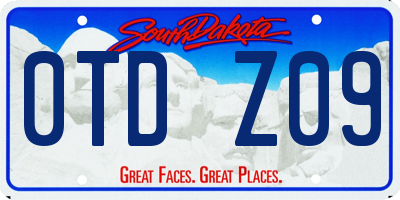 SD license plate 0TDZ09
