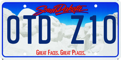 SD license plate 0TDZ10