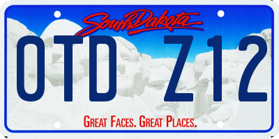SD license plate 0TDZ12