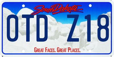 SD license plate 0TDZ18