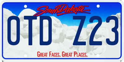 SD license plate 0TDZ23