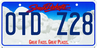 SD license plate 0TDZ28