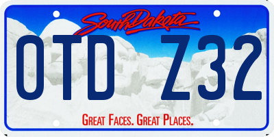 SD license plate 0TDZ32