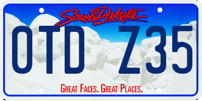 SD license plate 0TDZ35
