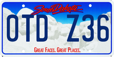 SD license plate 0TDZ36