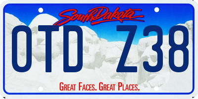 SD license plate 0TDZ38