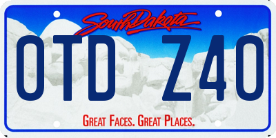 SD license plate 0TDZ40