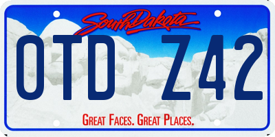 SD license plate 0TDZ42
