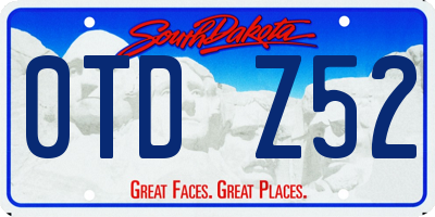 SD license plate 0TDZ52