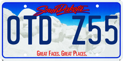 SD license plate 0TDZ55