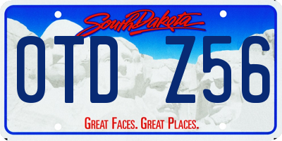 SD license plate 0TDZ56