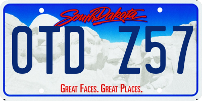 SD license plate 0TDZ57