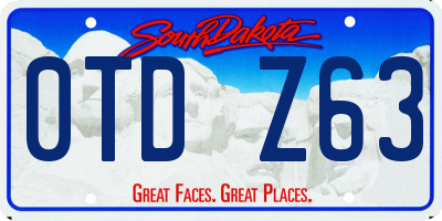 SD license plate 0TDZ63