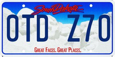 SD license plate 0TDZ70