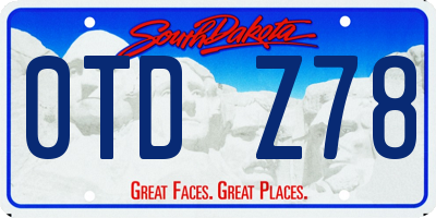 SD license plate 0TDZ78