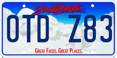 SD license plate 0TDZ83