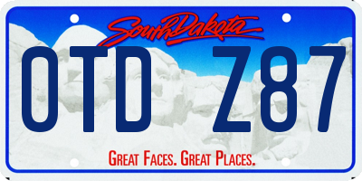 SD license plate 0TDZ87