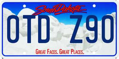 SD license plate 0TDZ90