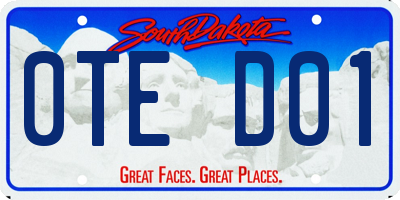 SD license plate 0TED01