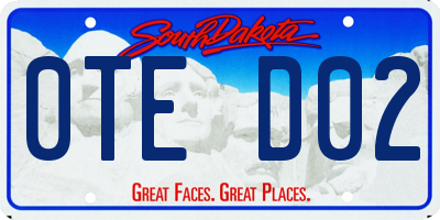 SD license plate 0TED02