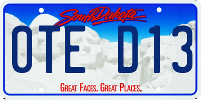 SD license plate 0TED13
