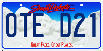 SD license plate 0TED21