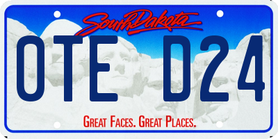SD license plate 0TED24