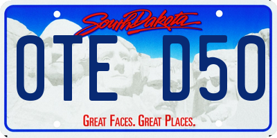SD license plate 0TED50
