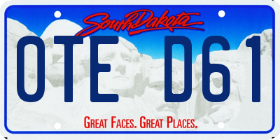 SD license plate 0TED61