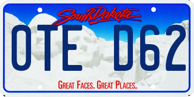 SD license plate 0TED62
