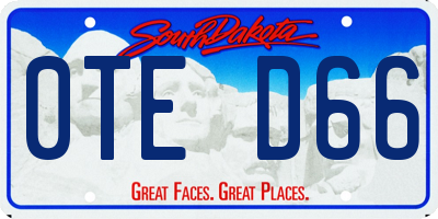SD license plate 0TED66