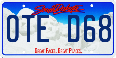 SD license plate 0TED68