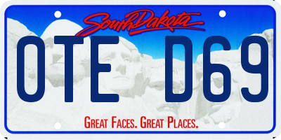 SD license plate 0TED69