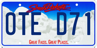 SD license plate 0TED71