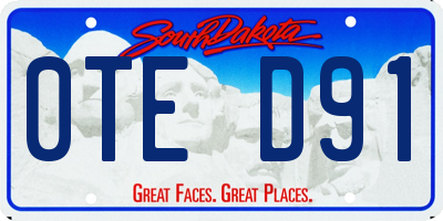 SD license plate 0TED91