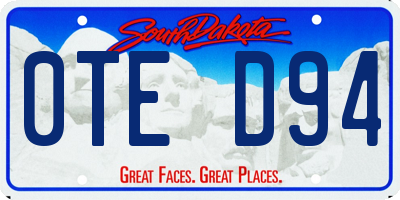 SD license plate 0TED94