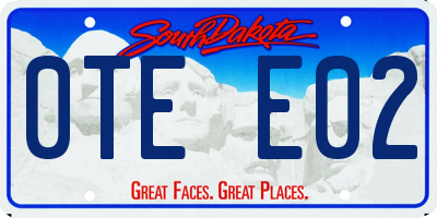 SD license plate 0TEE02
