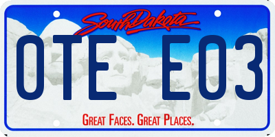 SD license plate 0TEE03