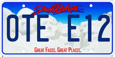 SD license plate 0TEE12