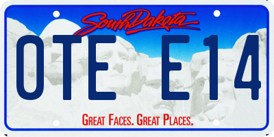 SD license plate 0TEE14